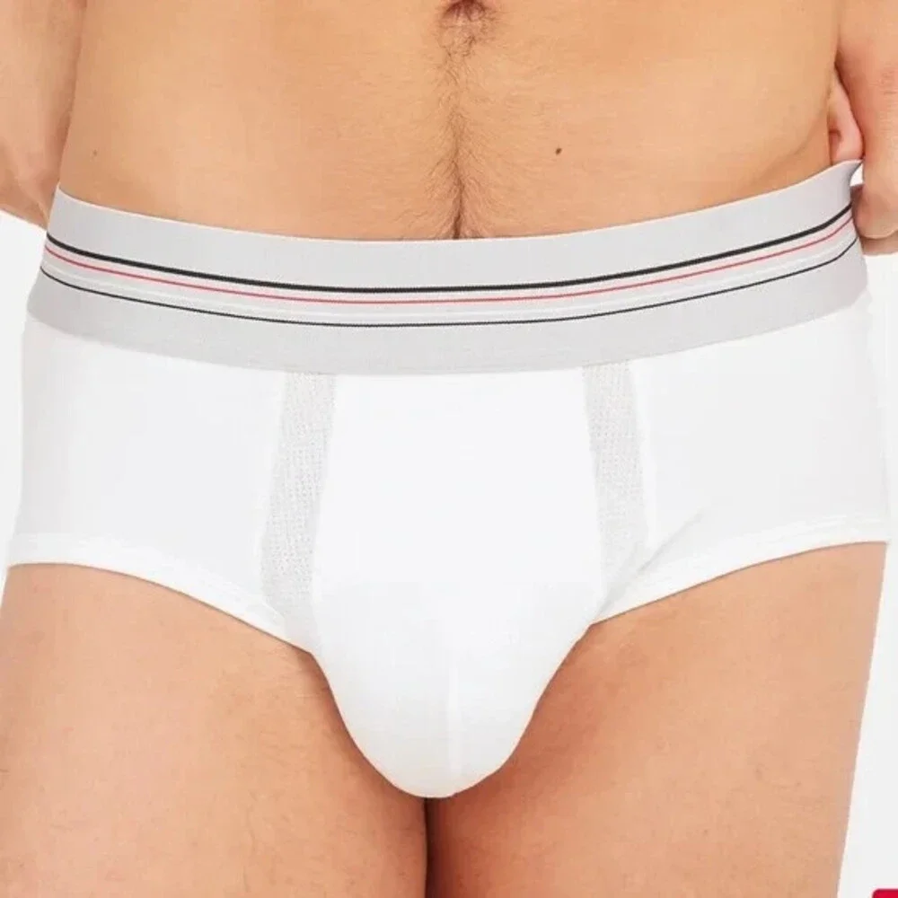 Spanx Underwear Mens XL 42-44 Bright White Cotton Blend Brief Performance JDM416